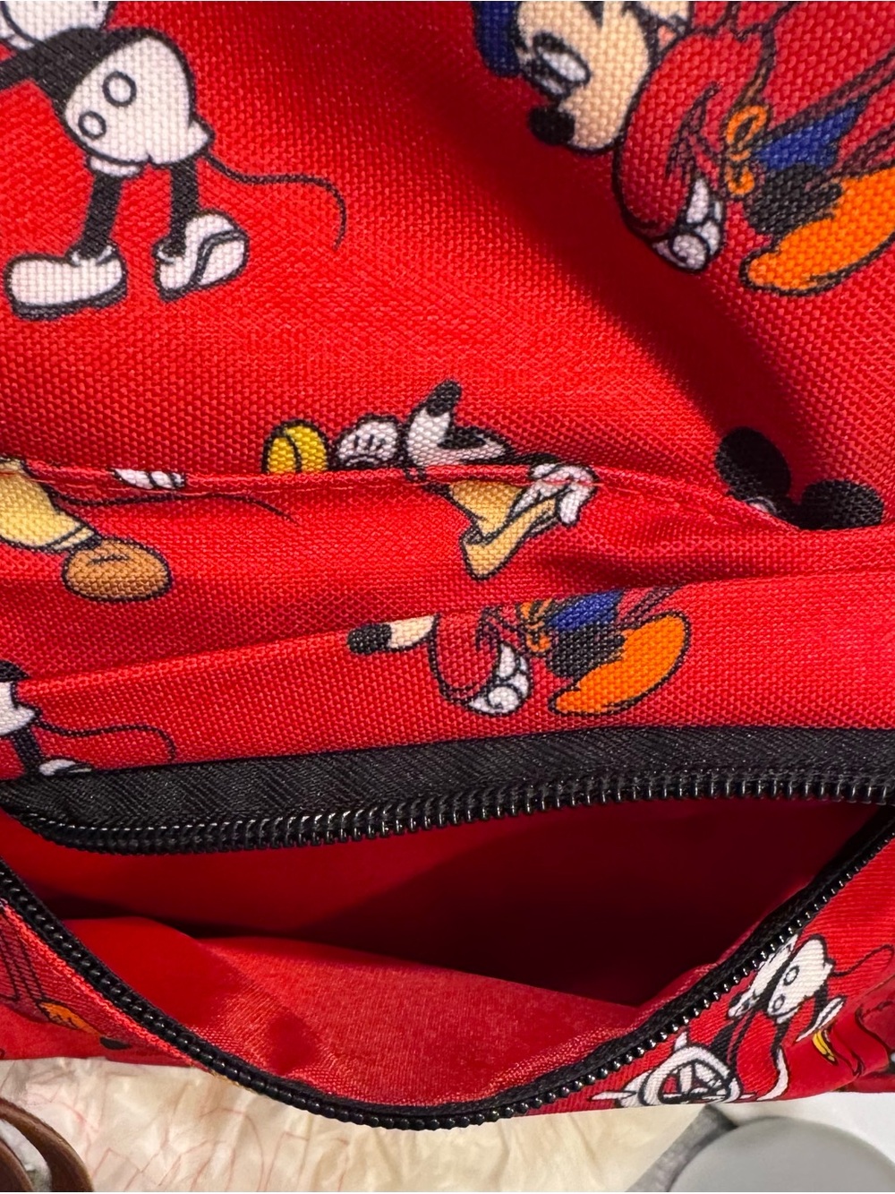 Disney Red Mickey Mouse Patterned Backpack - Picture 7 of 8